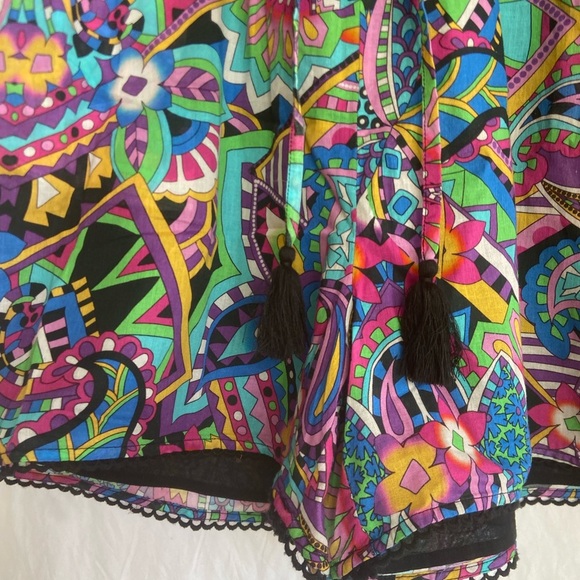 Johnny Was Johnny Was Demarne Pull-On Short in Blue Size XL NEW - Picture 12 of 16